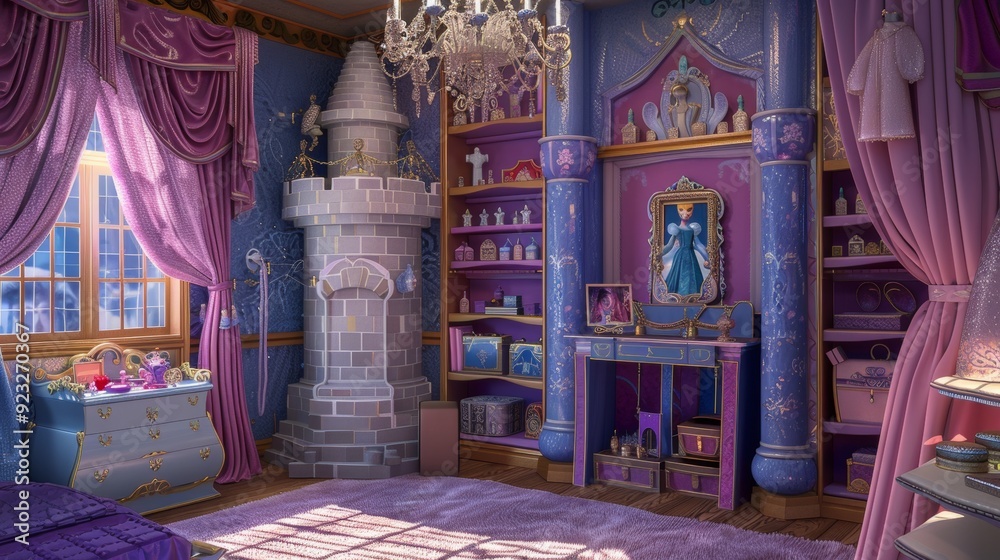 Enchanting Princess Castle Bedroom Magical Dcor with Pink and Purple ...