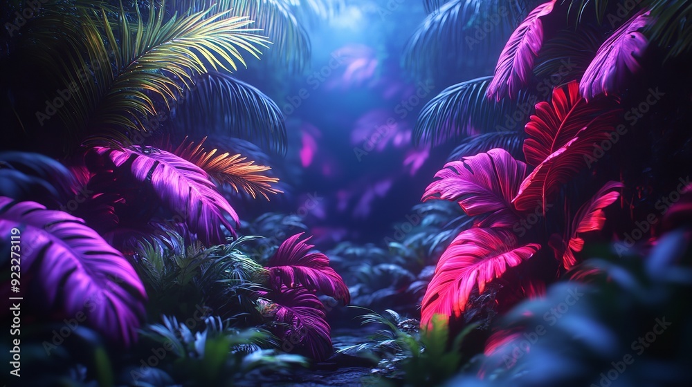 Neon Jungle Background Neon Jungle Background
