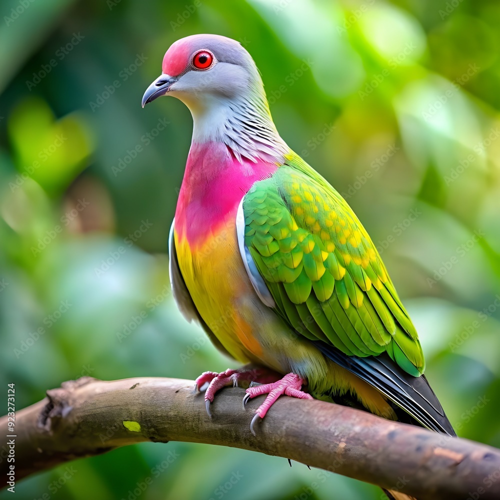 Obraz premium closeup of a fruit dove ptilinopus perched