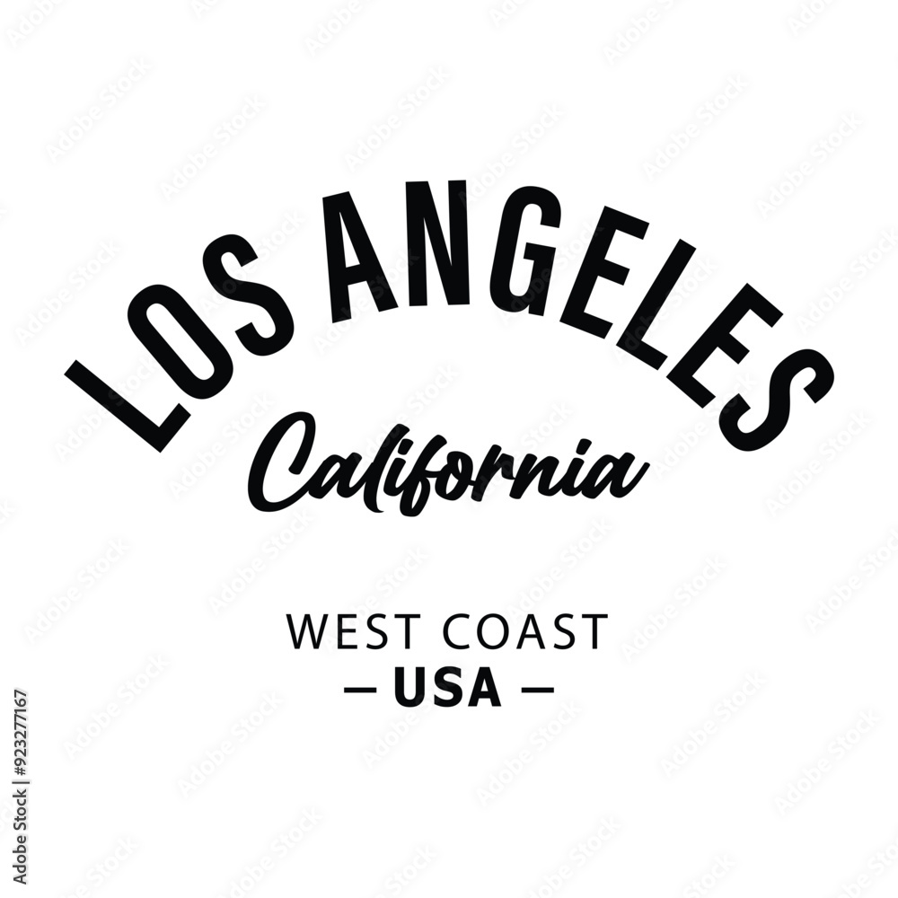 Obraz premium los angeles california Vector illustration style vintage surfing theme badge design. For t-shirt prints, posters, stickers and other uses.