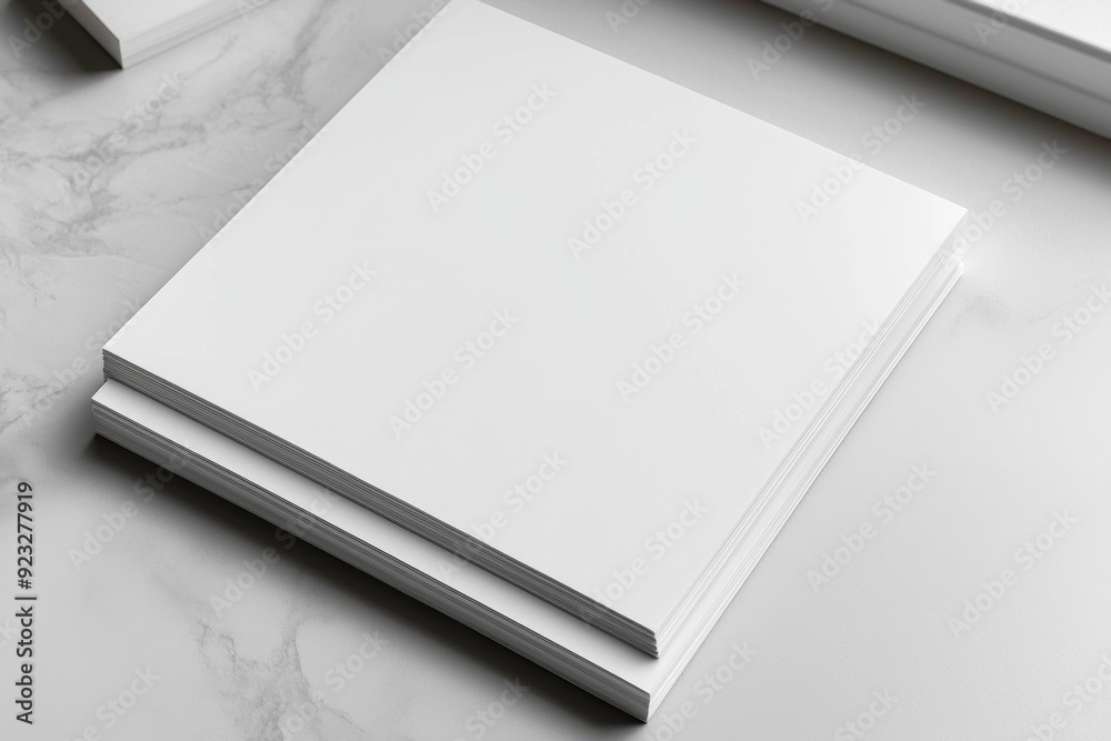 Fototapeta premium Blank A4 Paper Mockup on Isolated Background created with Generative AI