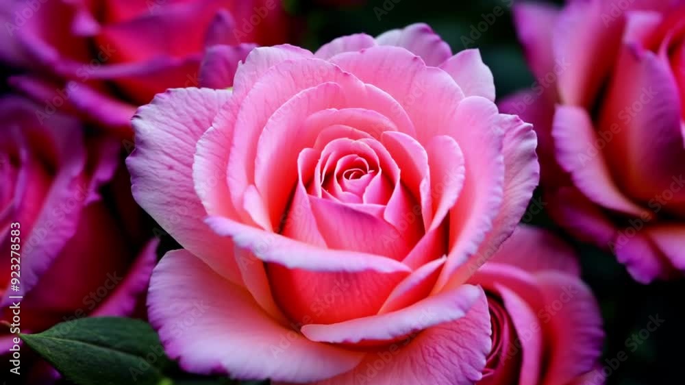 Timelapse of Detailed Roses Blooming with Soft Glow