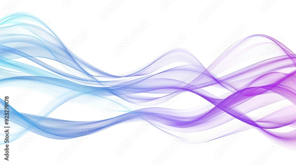 Abstract Wavy Lines in Blue and Purple Abstract Wavy Lines in Blue and Purple