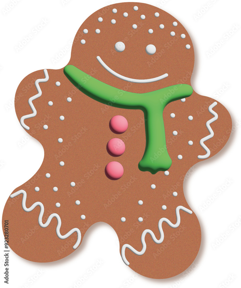 Christmas gingerbread, 3d, man in trendy retro cartoon style, Christmas, new year, treats PNG Christmas gingerbread, 3d, man in trendy retro cartoon style, Christmas, new year, treats PNG