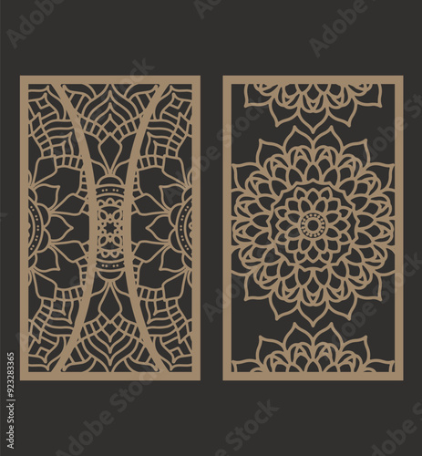 Decorative wall panel laser cut design svg