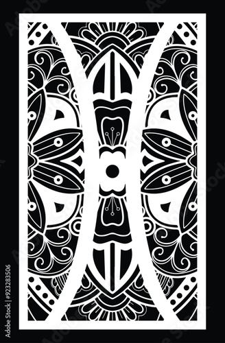 Decorative wall panel laser cut design svg