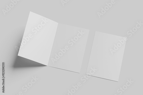 A4 Bifold Brochure Blank Mockup