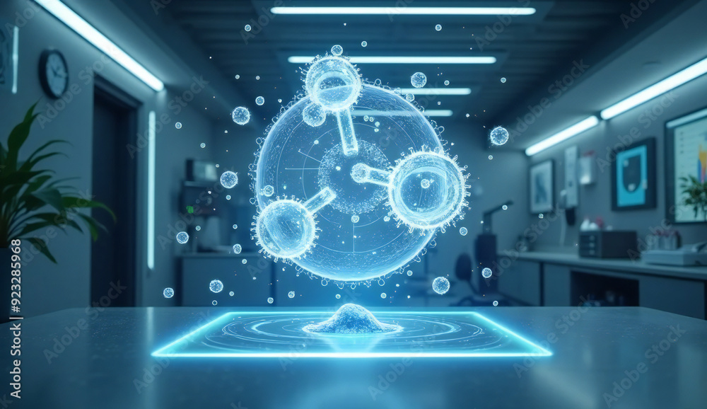 Naklejka premium Pharmaceutical Industry Holographic
