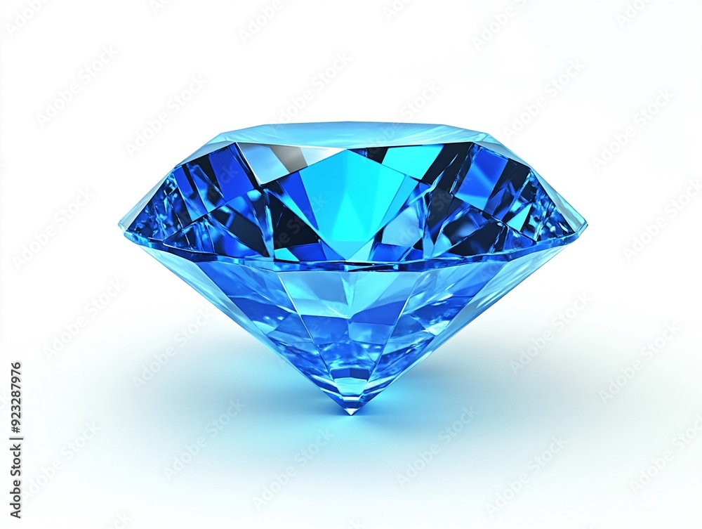 A single blue diamond on a white background A single blue diamond on a white background