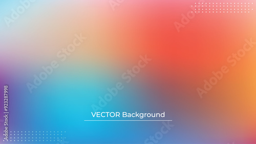 Wallpaper Mural Smooth and blurry colorful gradient mesh background. Modern bright rainbow colors. Easy editable soft colored vector banner template. Premium quality Torontodigital.ca