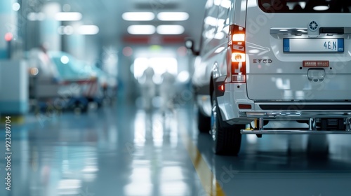 An ambulance siren wails in the distance as hospital staff rush to a patient.