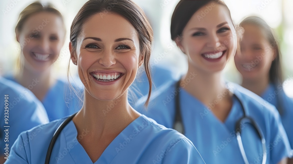Nurses Supporting Each Other with Bright Smiles Nurses Supporting Each Other with Bright Smiles