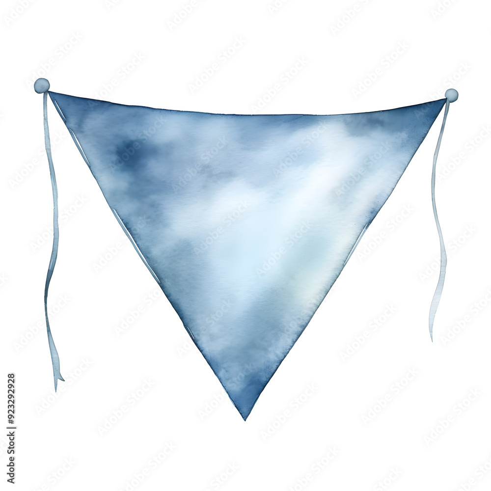 Obraz premium Soft Watercolor Pennant with Elegant Gradient Design for and Branding