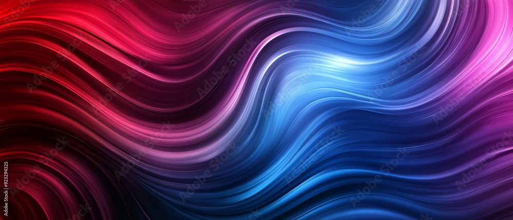 Abstract Swirling Waves of Red, Blue, and Purple Abstract Swirling Waves of Red, Blue, and Purple
