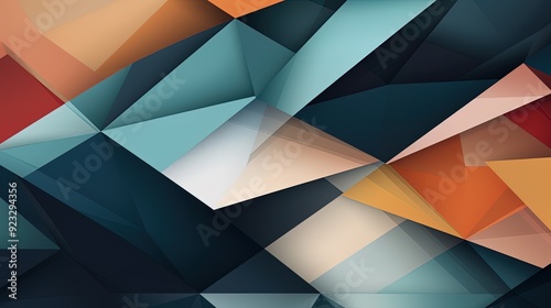 Abstract geometric paper cut 3D texture banner pastel background.