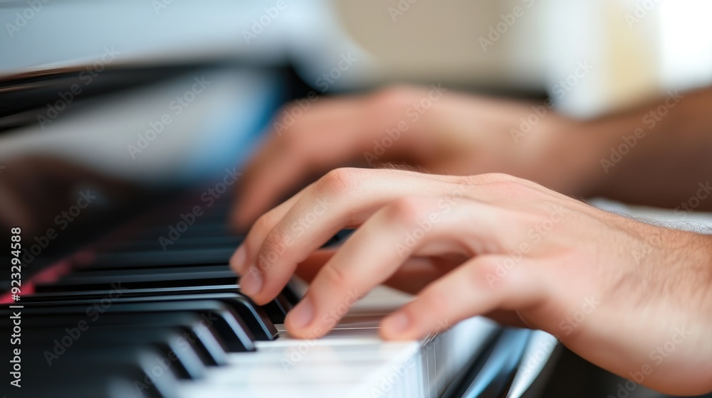 Obraz premium Musician's Hands in Perfect Harmony