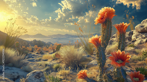 cactus in the desert photo