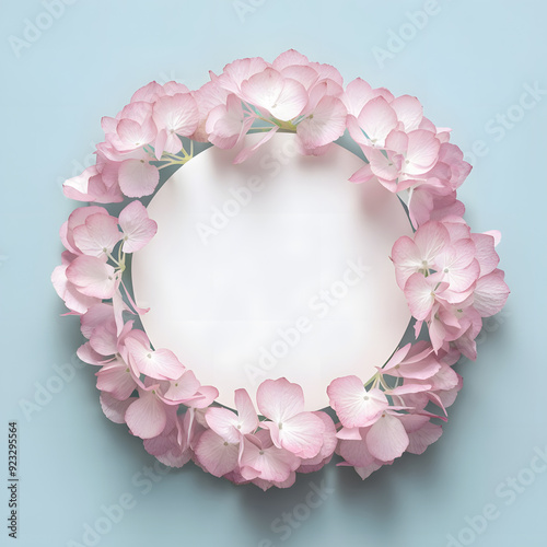 Pink Hydrangea Wreath