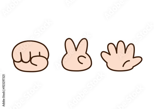 じゃんけんのアイコンセット