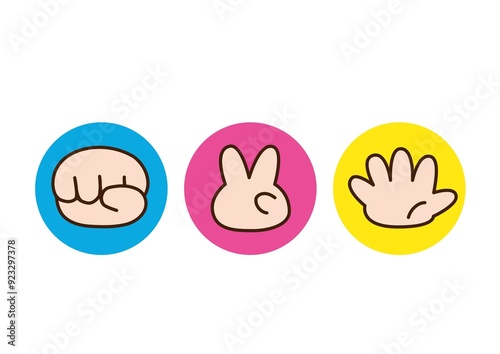 じゃんけんのアイコンセット
