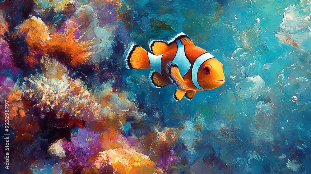 clownfish, underwater coral reef and fish, ocean landscape, aquatic nature clownfish, underwater coral reef and fish, ocean landscape, aquatic nature