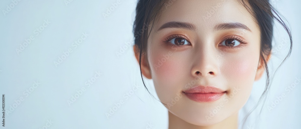 Beautiful young asian woman with clean fresh skin on white background, Face care, Facial treatment, Cosmetology, beauty and spa, Asian women portrait Beautiful young asian woman with clean fresh skin on white background, Face care, Facial treatment, Cosmetology, beauty and spa, Asian women portrait