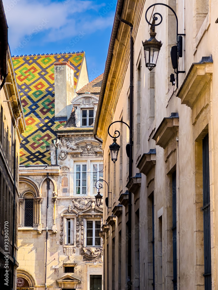 Street view of downtown Dijon, France Street view of downtown Dijon, France
