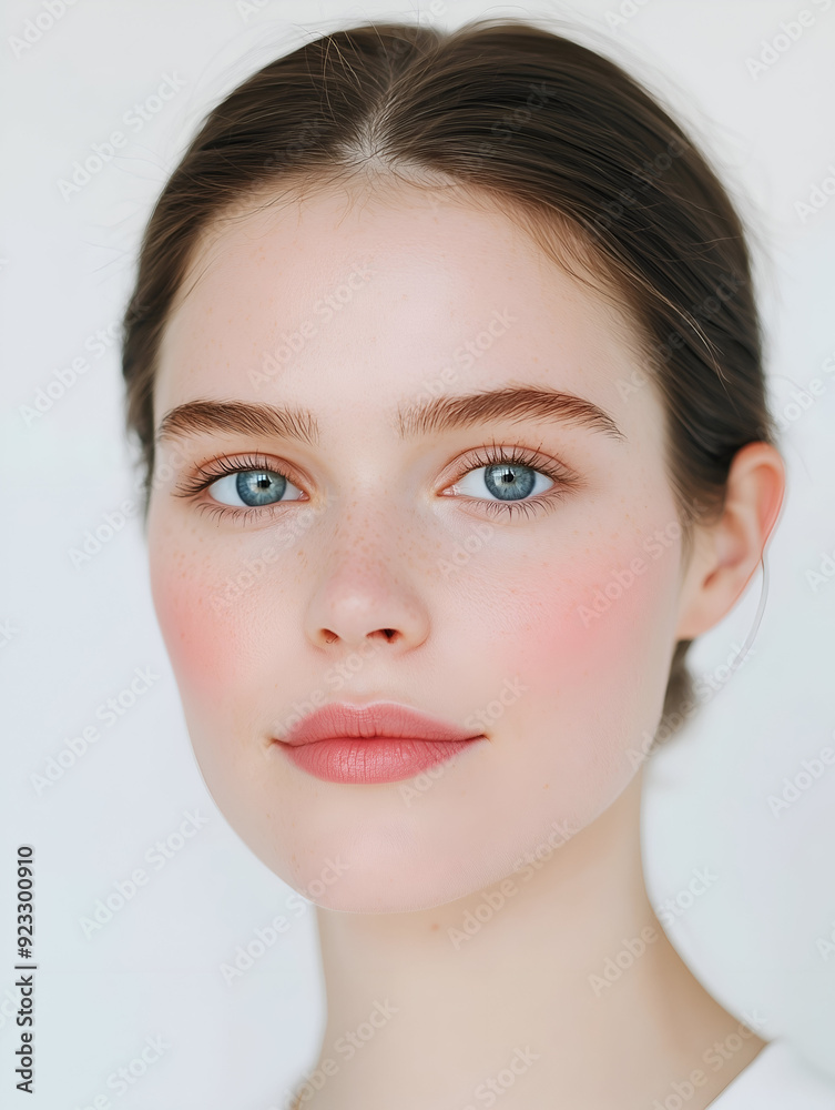 Beautiful Young Woman with Soft Makeup and Clear Complexion Beautiful Young Woman with Soft Makeup and Clear Complexion