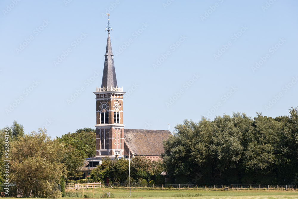St. Boniface Church in the small village of Cornwerd in the municipality of Súdwest-Fryslân in the Dutch province of Friesland. St. Boniface Church in the small village of Cornwerd in the municipality of Súdwest-Fryslân in the Dutch province of Friesland.