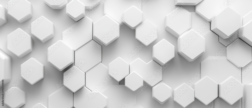 Abstract background with white vertical and hexagonal geometric shapes Abstract background with white vertical and hexagonal geometric shapes