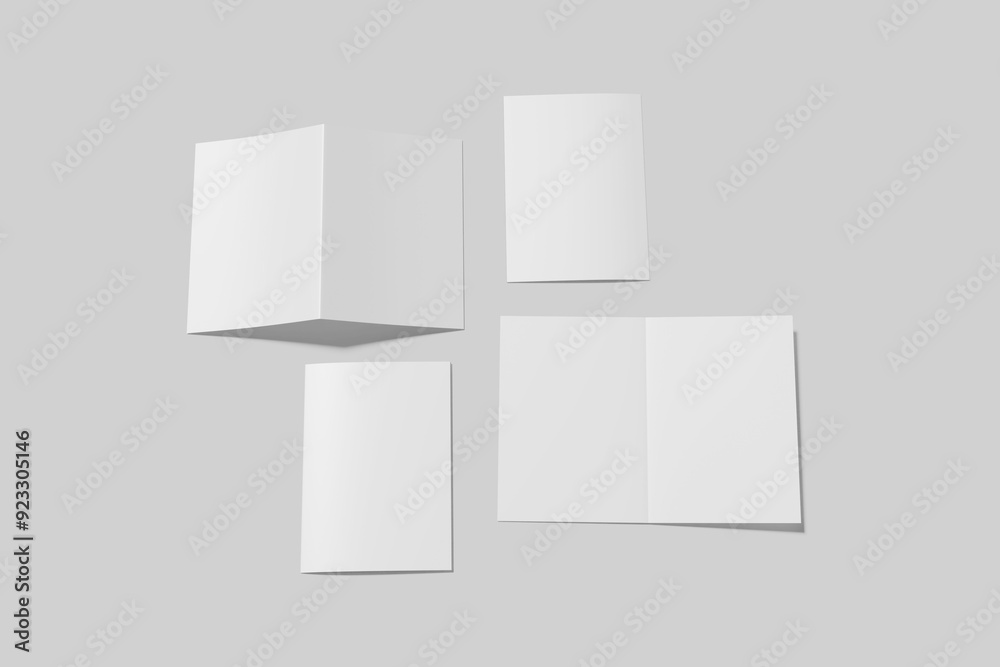 A5 Bifold Brochure Blank Mockup A5 Bifold Brochure Blank Mockup