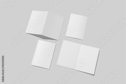 A5 Bifold Brochure Blank Mockup