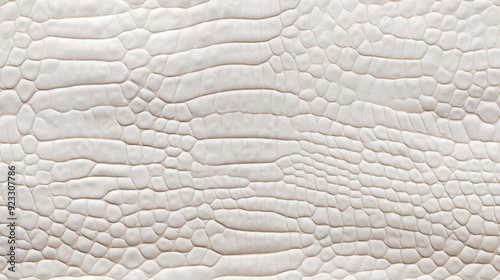 Seamless pattern with white reptile skin scales texture.