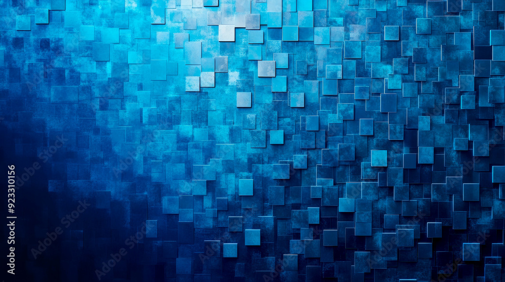Blue Abstract Mosaic Digital Background