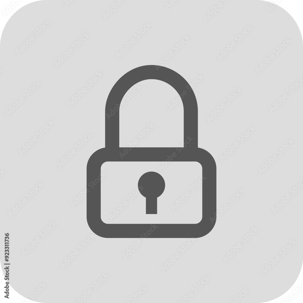 Locked Data Security Button Isolated Icon Locked Data Security Button Isolated Icon