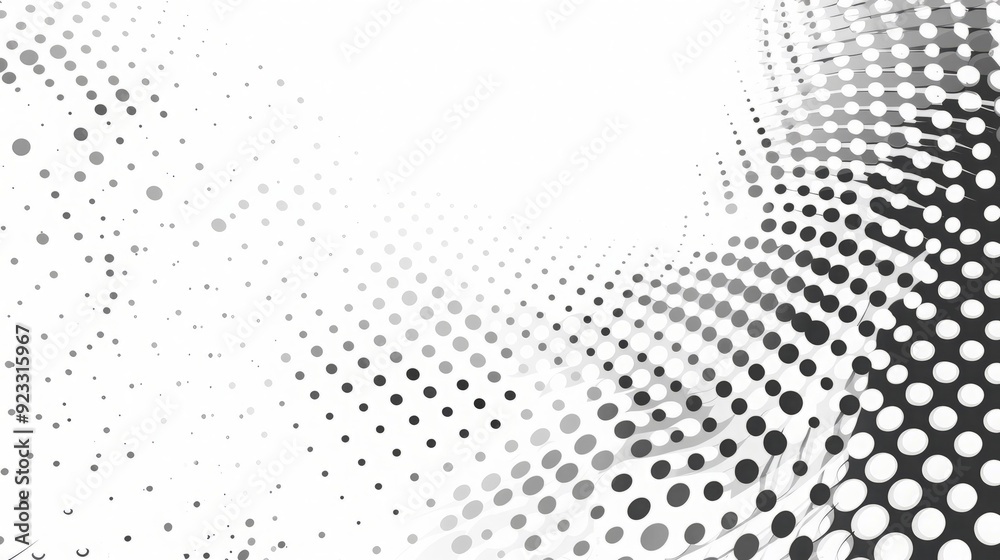 Abstract gray and white background with a pattern of dots that create a swirling effect. Abstract gray and white background with a pattern of dots that create a swirling effect.