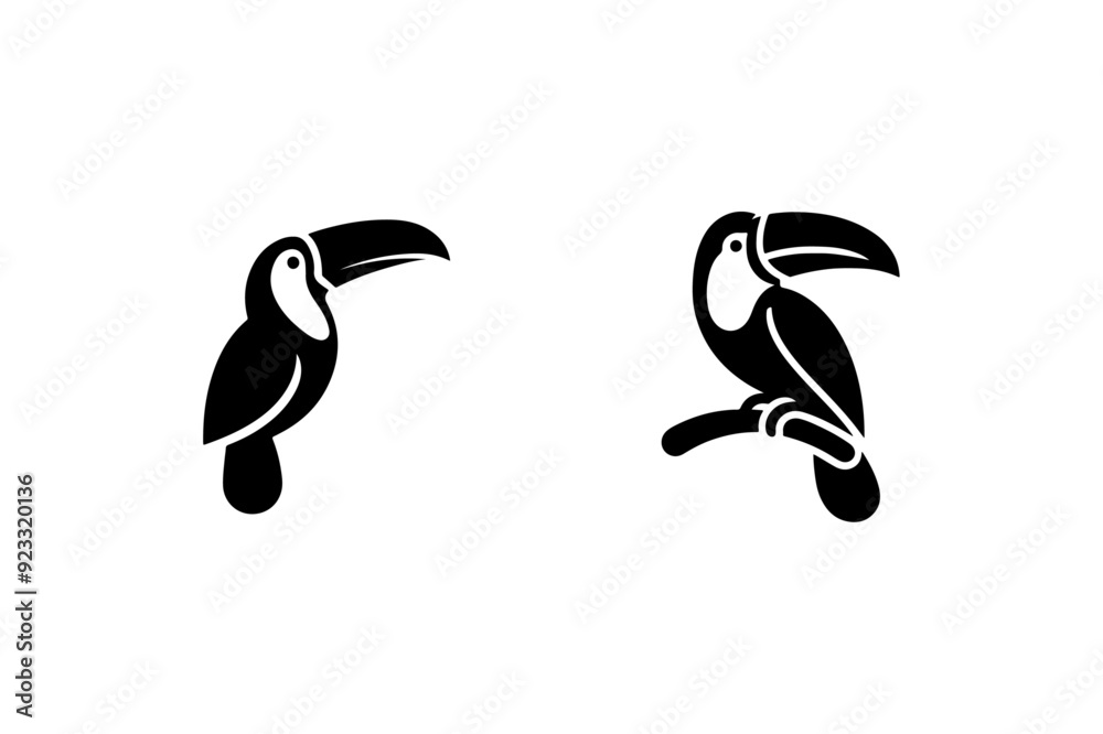 Toucan Silhouette vector illustration.