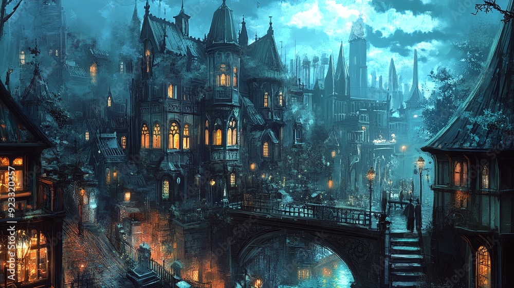 A steampunk city A steampunk city