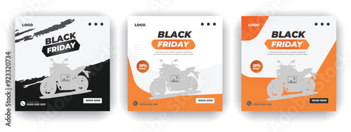 Bike sale social media post and black Friday super sale bundle design template