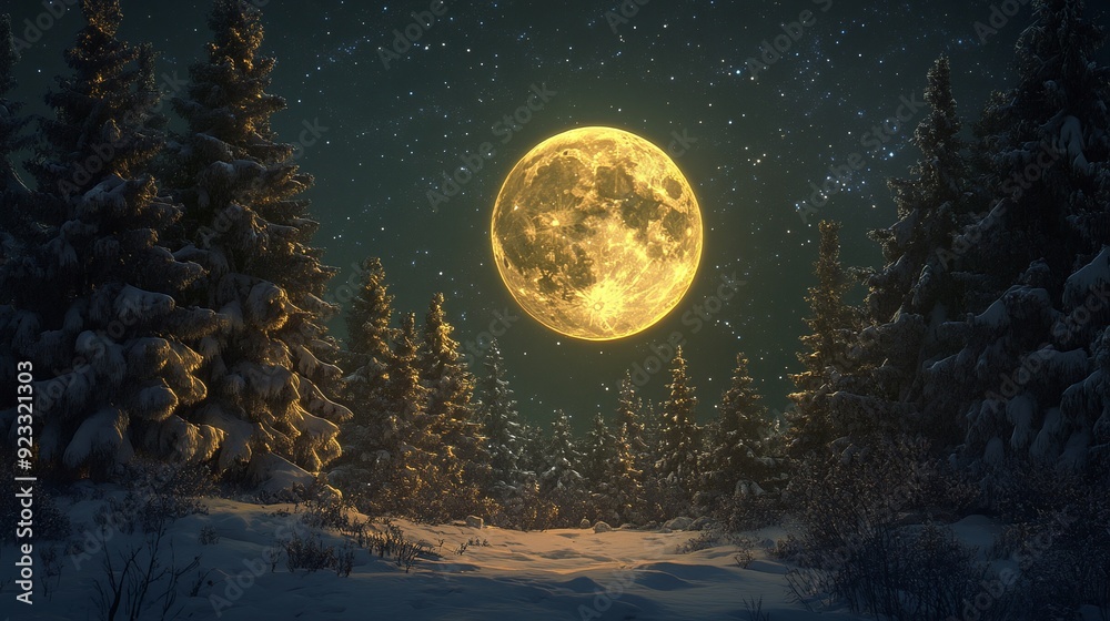 Christmas painting night moon Christmas painting night moon
