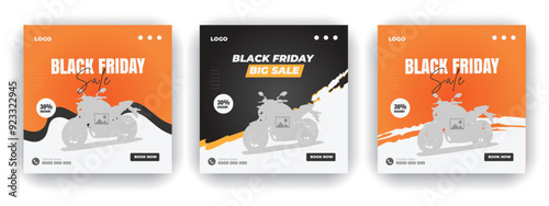 Bike sale social media post and black Friday super sale bundle design template