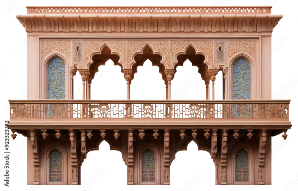 Fototapeta premium PNG Intricate historic architectural balcony design