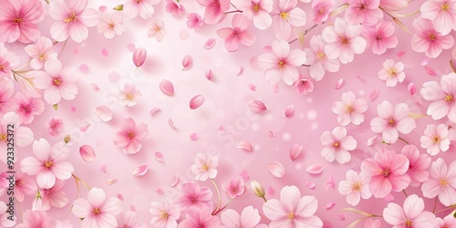 Beautiful wallpaper featuring cherry blossom petal pattern, sakura, flower, petals, design, background, nature, pink