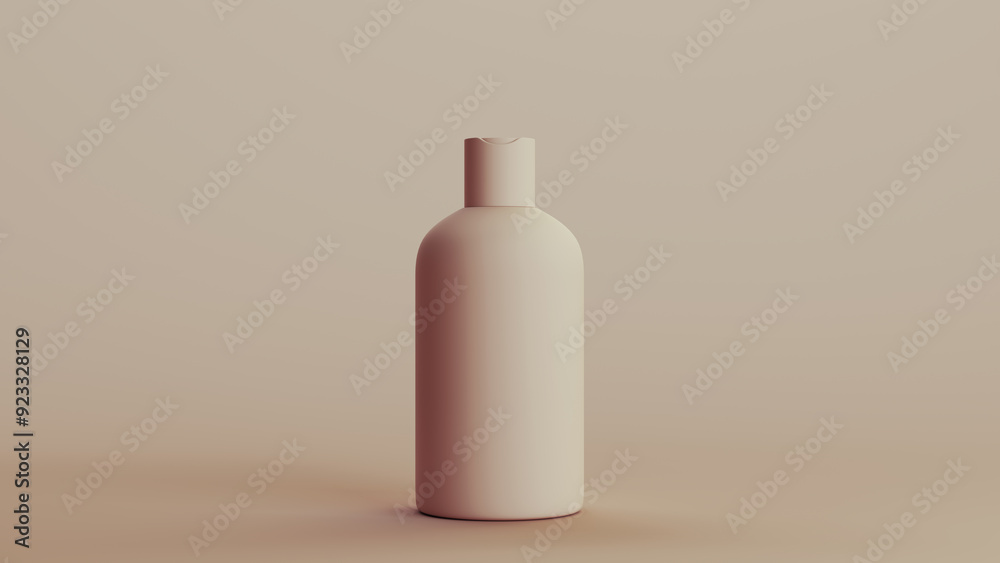 Beauty and skincare shower bath gel bottle lotion cosmetic product personal care neutral monochrome beige background 3d illustration render digital rendering Beauty and skincare shower bath gel bottle lotion cosmetic product personal care neutral monochrome beige background 3d illustration render digital rendering
