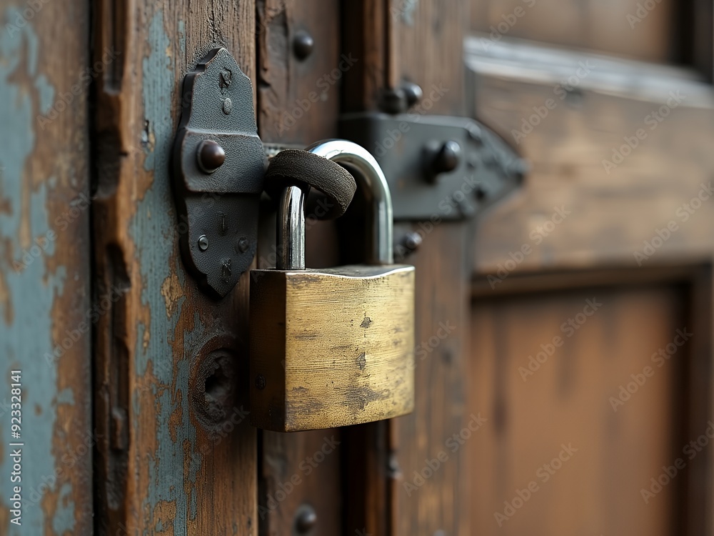 old lock on a door old lock on a door