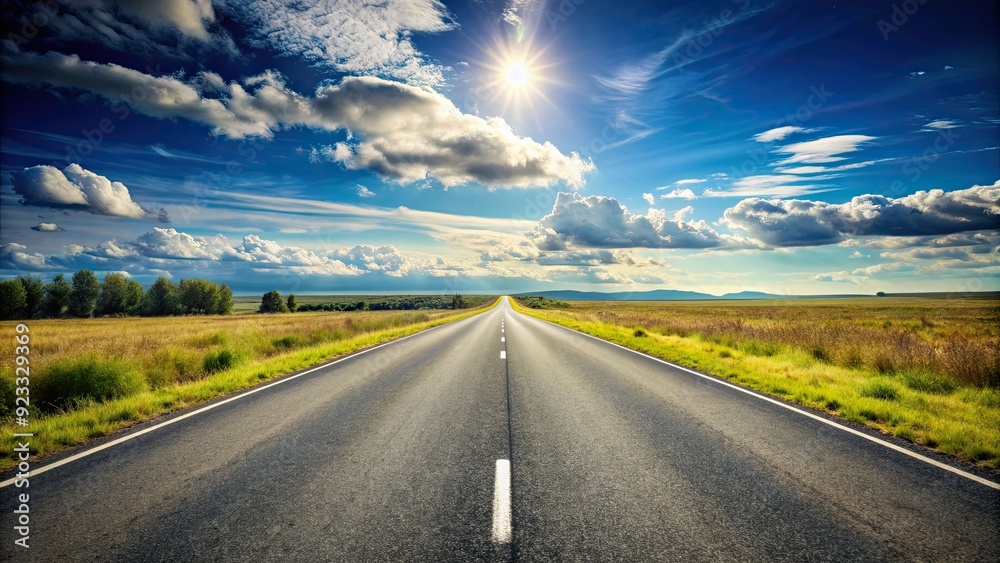 Intense focus on an empty road ahead , determination, concentration, focus, journey, road, alone Intense focus on an empty road ahead , determination, concentration, focus, journey, road, alone