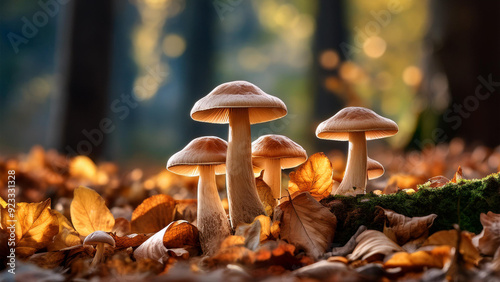 mushrooms in the forest