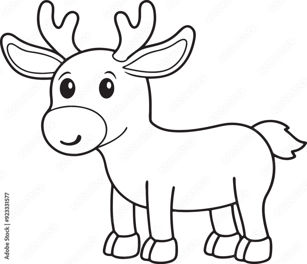 Fototapeta premium cute-moose-vector images white-background 