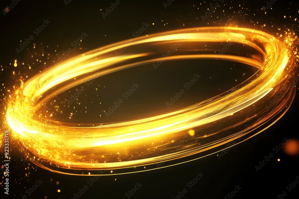 Obraz premium Abstract golden ring background , ai