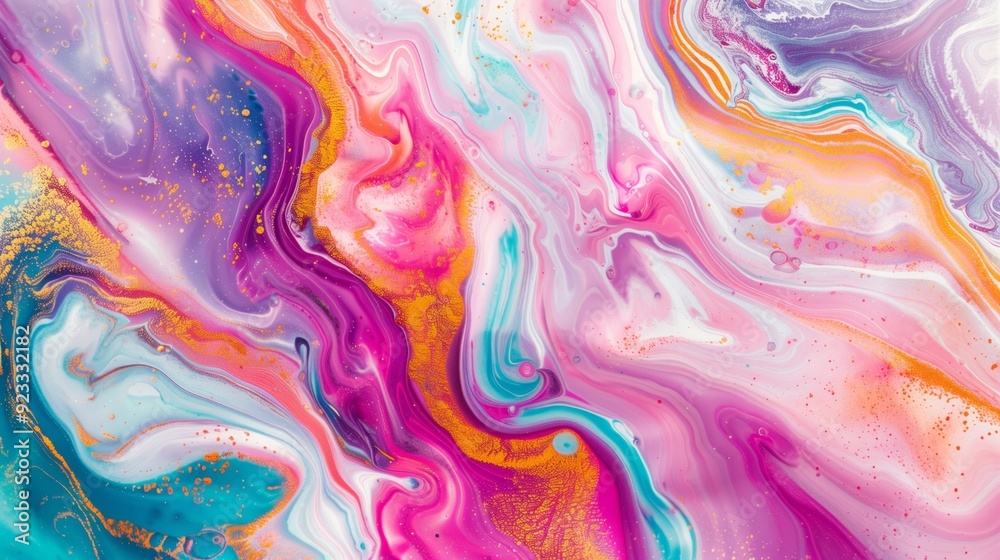 A closeup of an abstract colorful marble pattern A closeup of an abstract colorful marble pattern